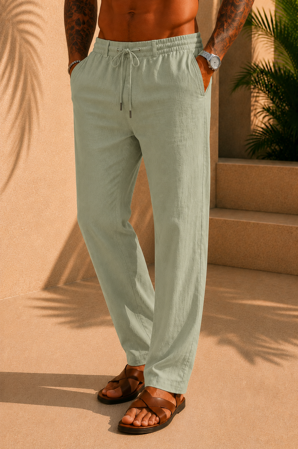 JULIAN-Pantalón de Lino Transpirable