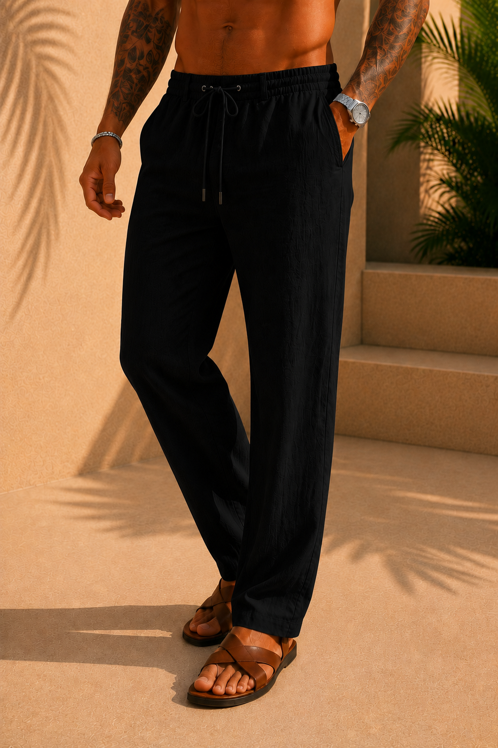 JULIAN-Pantalón de Lino Transpirable