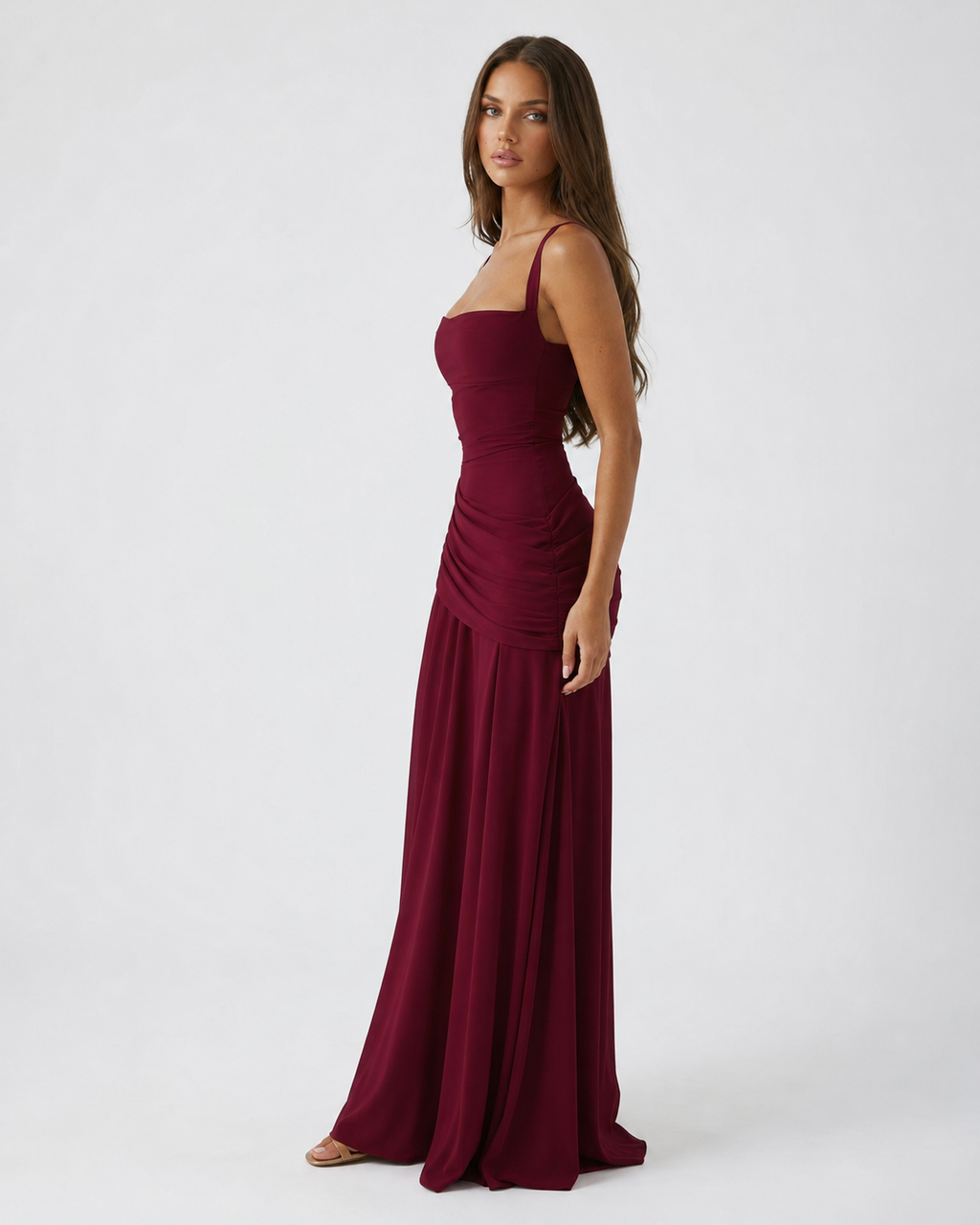 VALENTINA - Vestido largo drapeado™