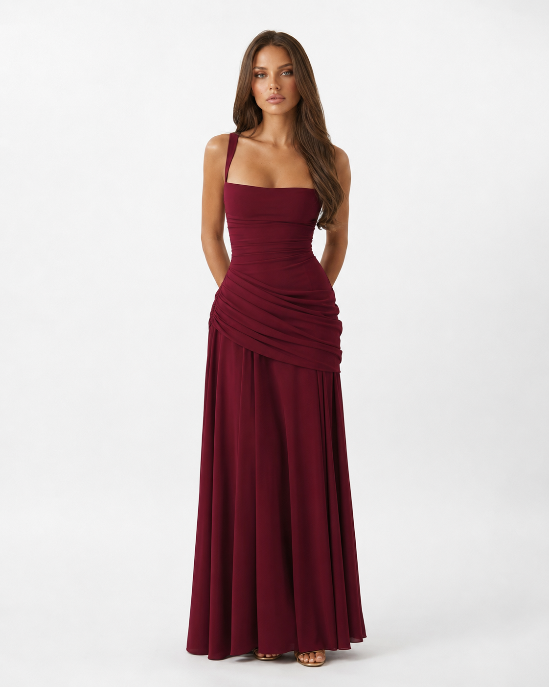 VALENTINA - Vestido largo drapeado™