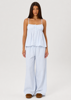 INÉS - Conjunto de pijama de tirantes fruncido y pantalón ancho palazzo™