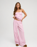 INÉS - Conjunto de pijama de tirantes fruncido y pantalón ancho palazzo™