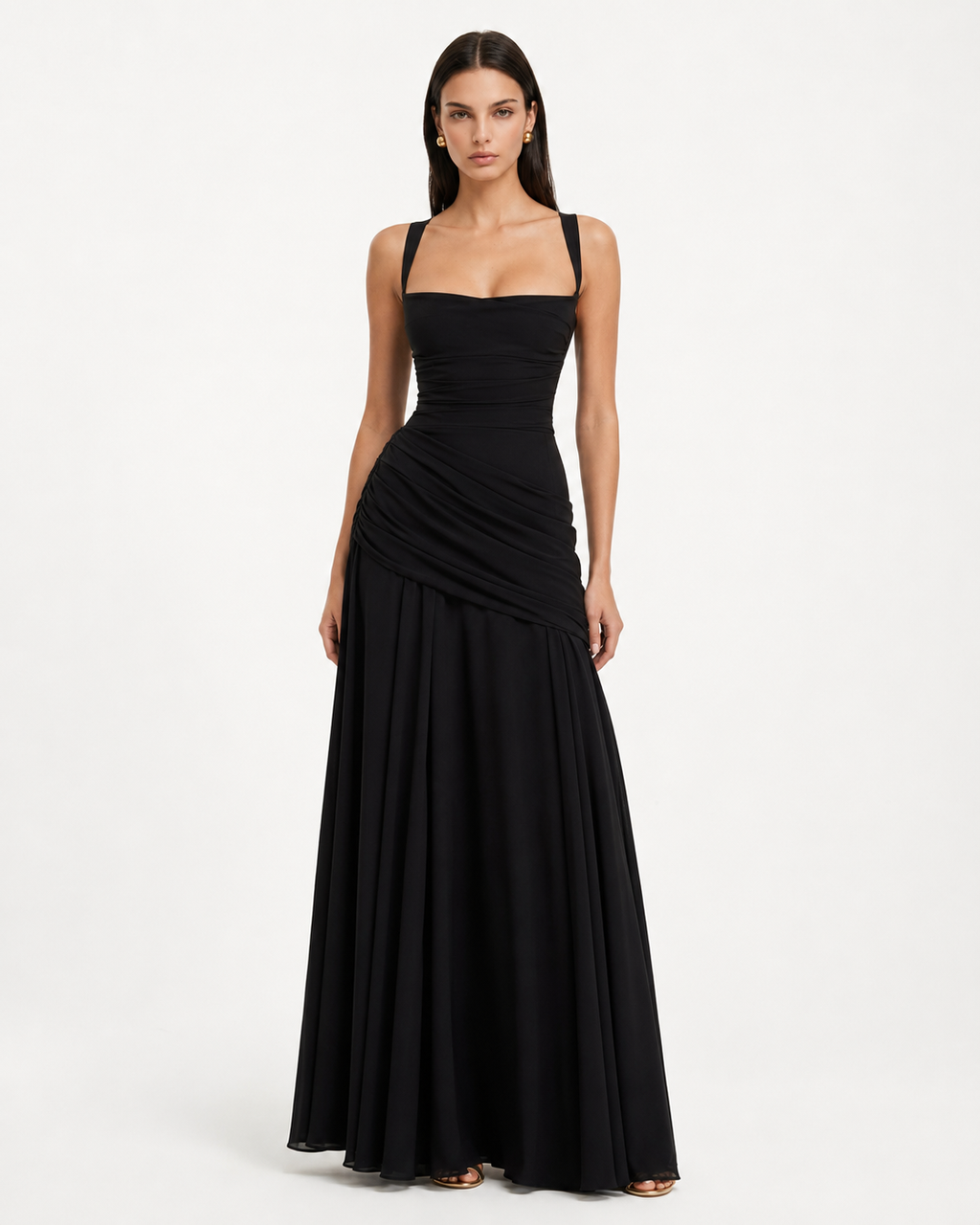 VALENTINA - Vestido largo drapeado™