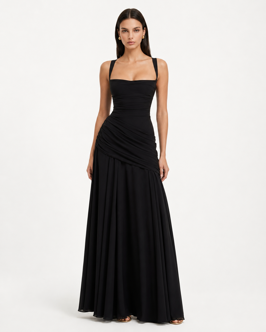 VALENTINA - Vestido largo drapeado™