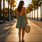 HELENA-Vestido largo fluido de verano