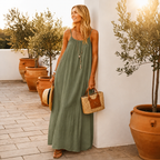 HELENA-Vestido largo fluido de verano