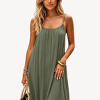 HELENA-Vestido largo fluido de verano