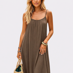 HELENA-Vestido largo fluido de verano