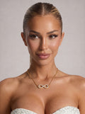 ADELINA - Collar con símbolo de infinito liso en baño de oro™