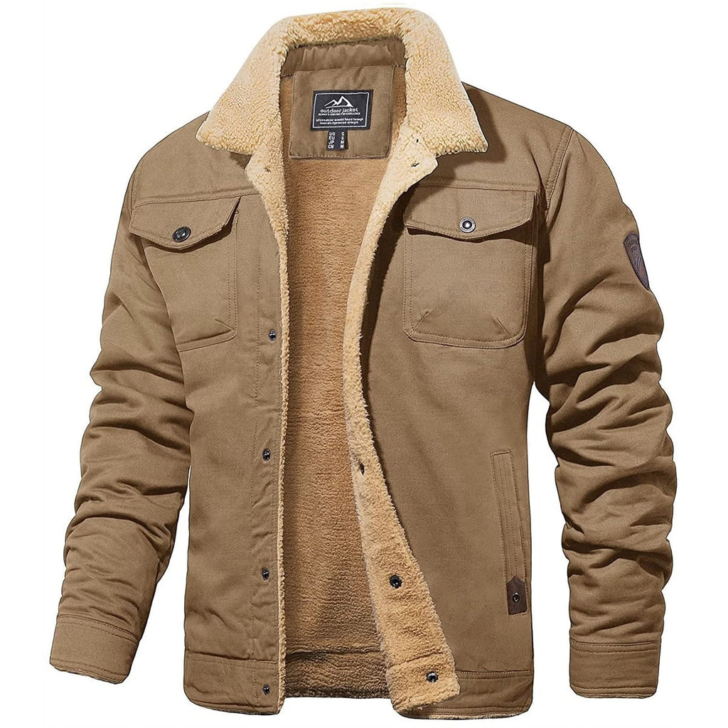 JAIME - Chaqueta campera de lona acolchada con forro de borreguillo™