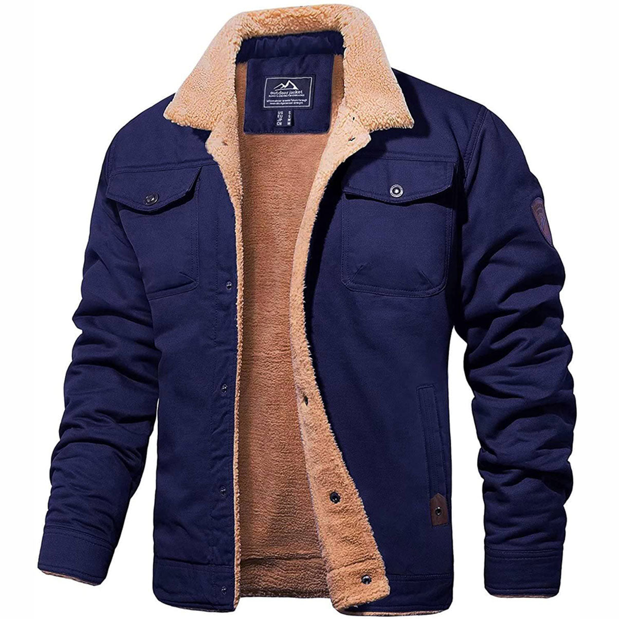 JAIME - Chaqueta campera de lona acolchada con forro de borreguillo™