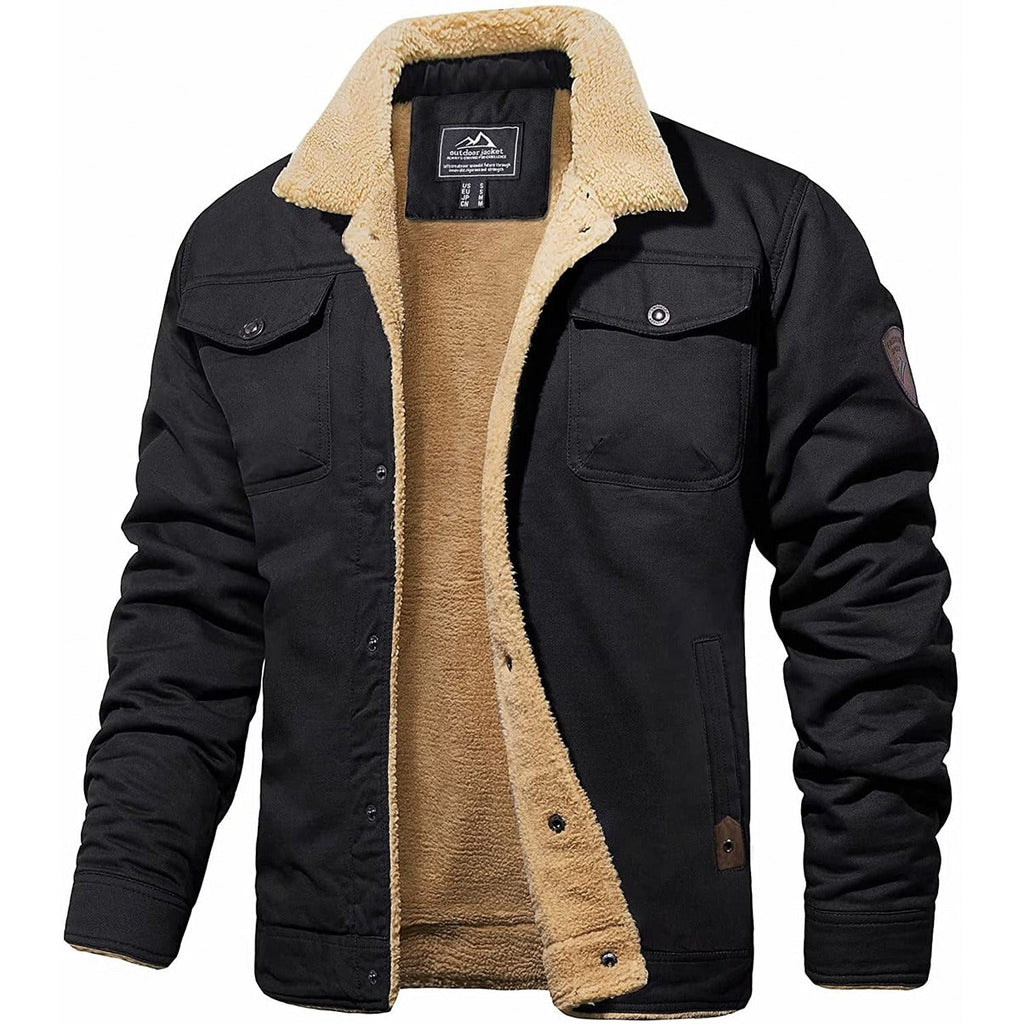 JAIME - Chaqueta campera de lona acolchada con forro de borreguillo™