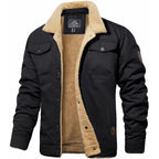 JAIME - Chaqueta campera de lona acolchada con forro de borreguillo™