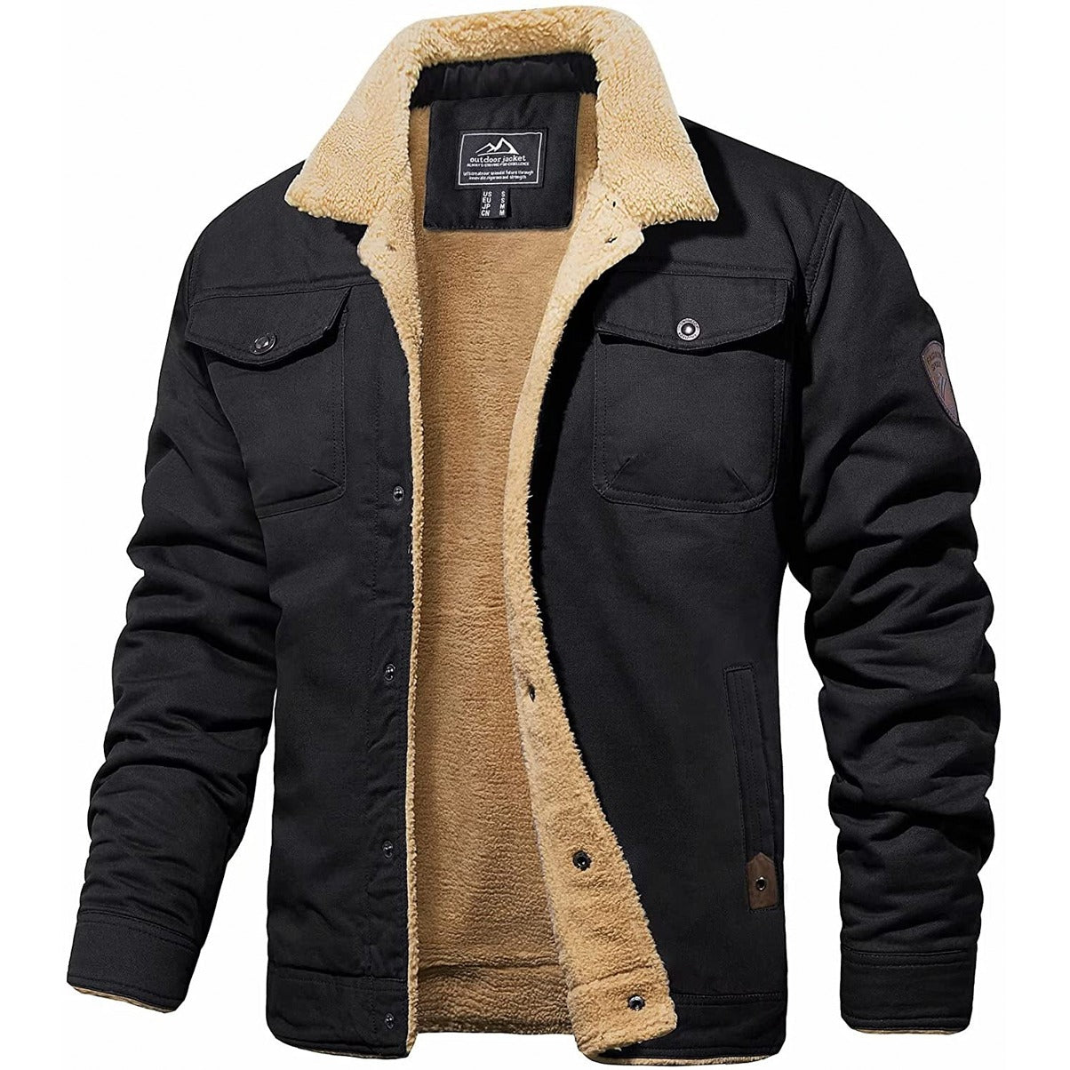 JAIME - Chaqueta campera de lona acolchada con forro de borreguillo™