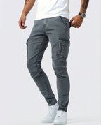 HUGO - Pantalones cargo elásticos de corte slim fit™