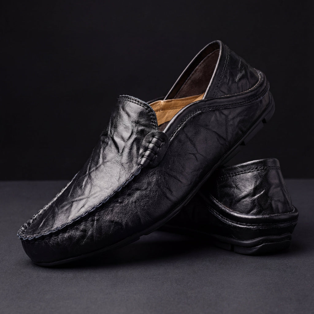PELAYO - Mocasines de piel suave con textura artesanal y diseño ultra flexible™