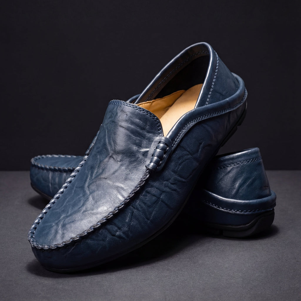 PELAYO - Mocasines de piel suave con textura artesanal y diseño ultra flexible™