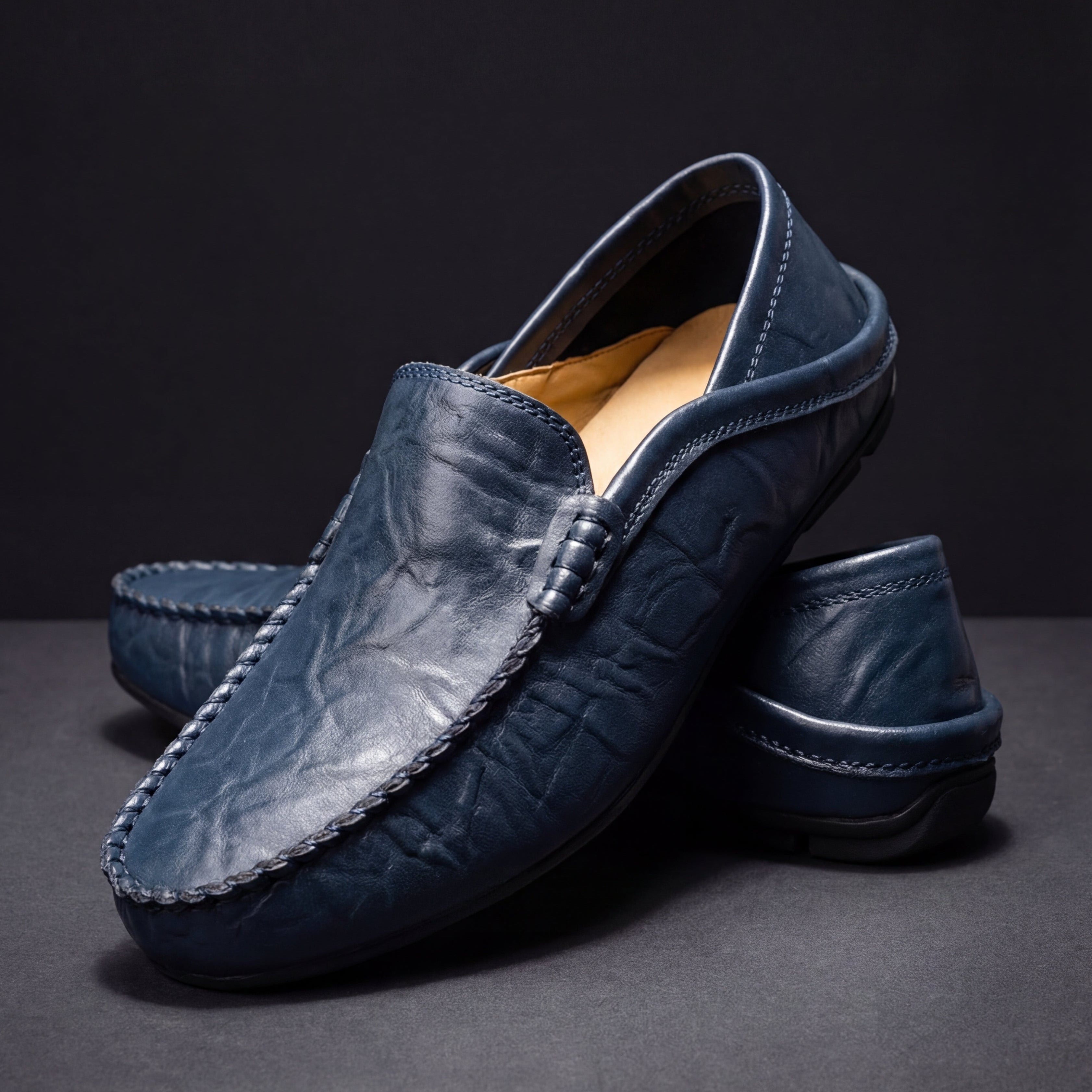 PELAYO - Mocasines de piel suave con textura artesanal y diseño ultra flexible™