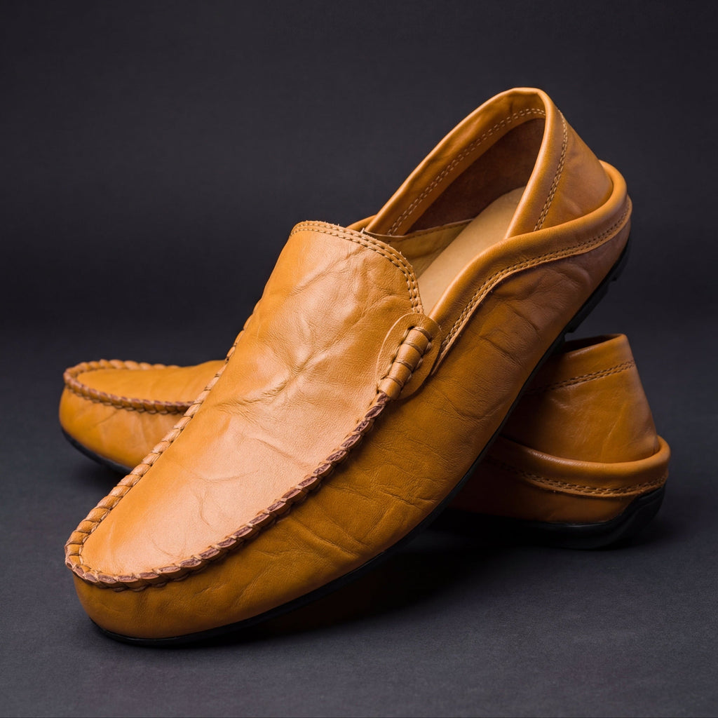 PELAYO - Mocasines de piel suave con textura artesanal y diseño ultra flexible™