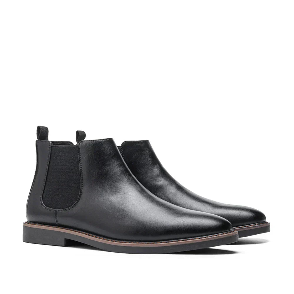 GAEL - Botines Chelsea de piel con paneles elásticos laterales y acabado atemporal™