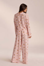 PATRICIA - Conjunto de pijama abotonado estampado de manga larga y pantalón fluido™