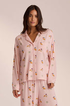 PATRICIA - Conjunto de pijama abotonado estampado de manga larga y pantalón fluido™
