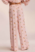 PATRICIA - Conjunto de pijama abotonado estampado de manga larga y pantalón fluido™