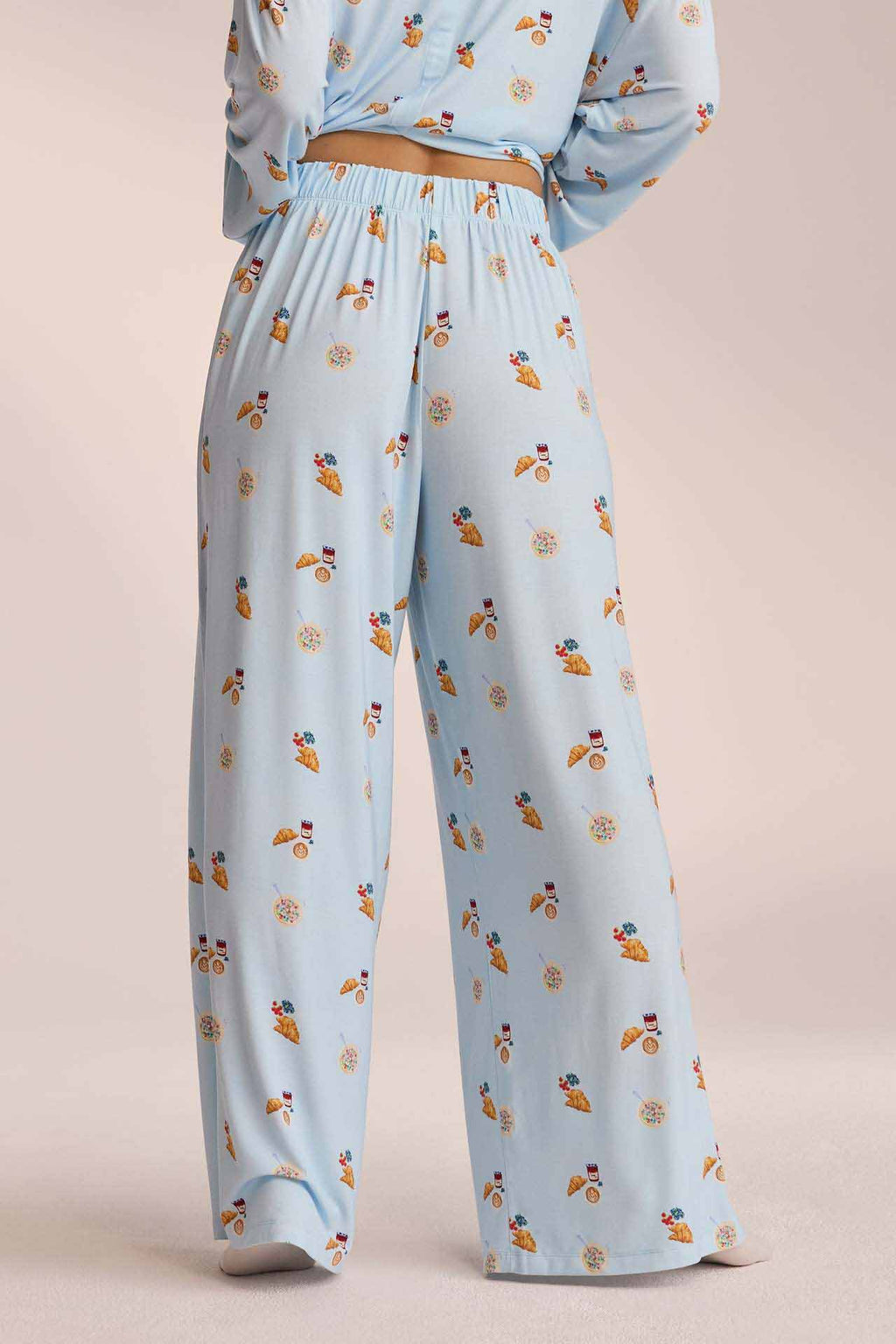 PATRICIA - Conjunto de pijama abotonado estampado de manga larga y pantalón fluido™