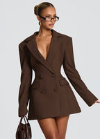 MÓNICA - Minivestido blazer cruzado de sastrería™