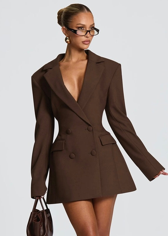 MÓNICA - Minivestido blazer cruzado de sastrería™