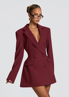 MÓNICA - Minivestido blazer cruzado de sastrería™