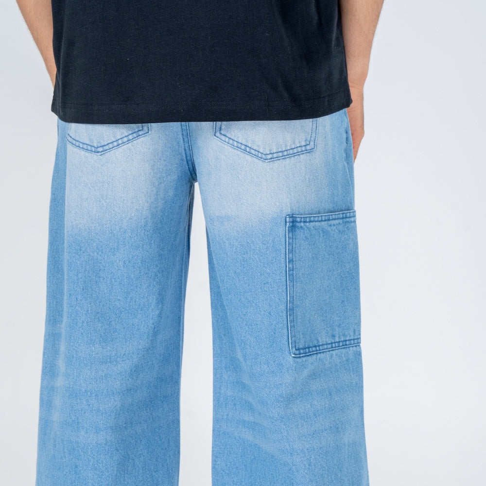 Kami - Pantalon denim baggy japonais