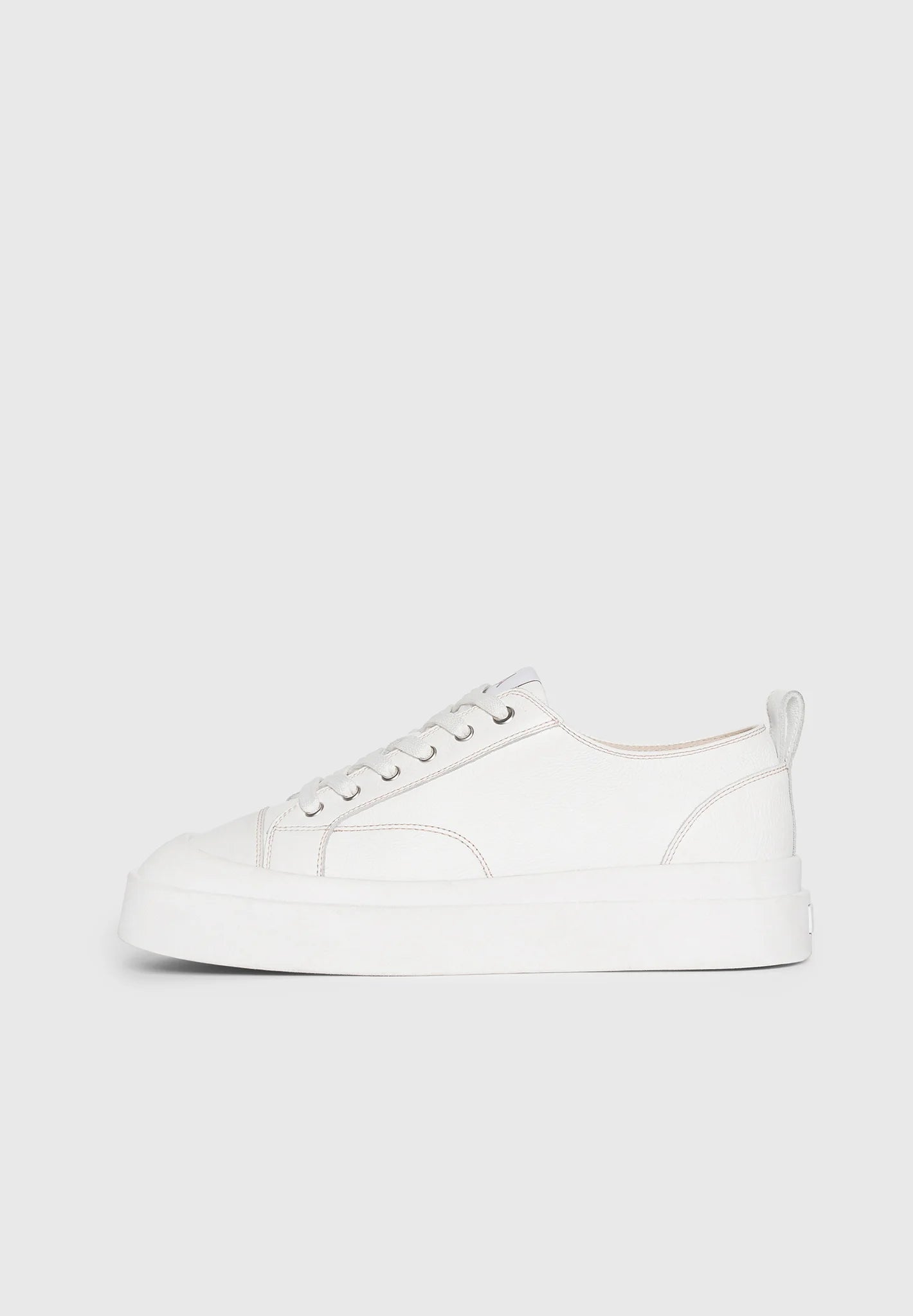 GUZMÁN-Zapatillas de cuero con punto de contraste ™