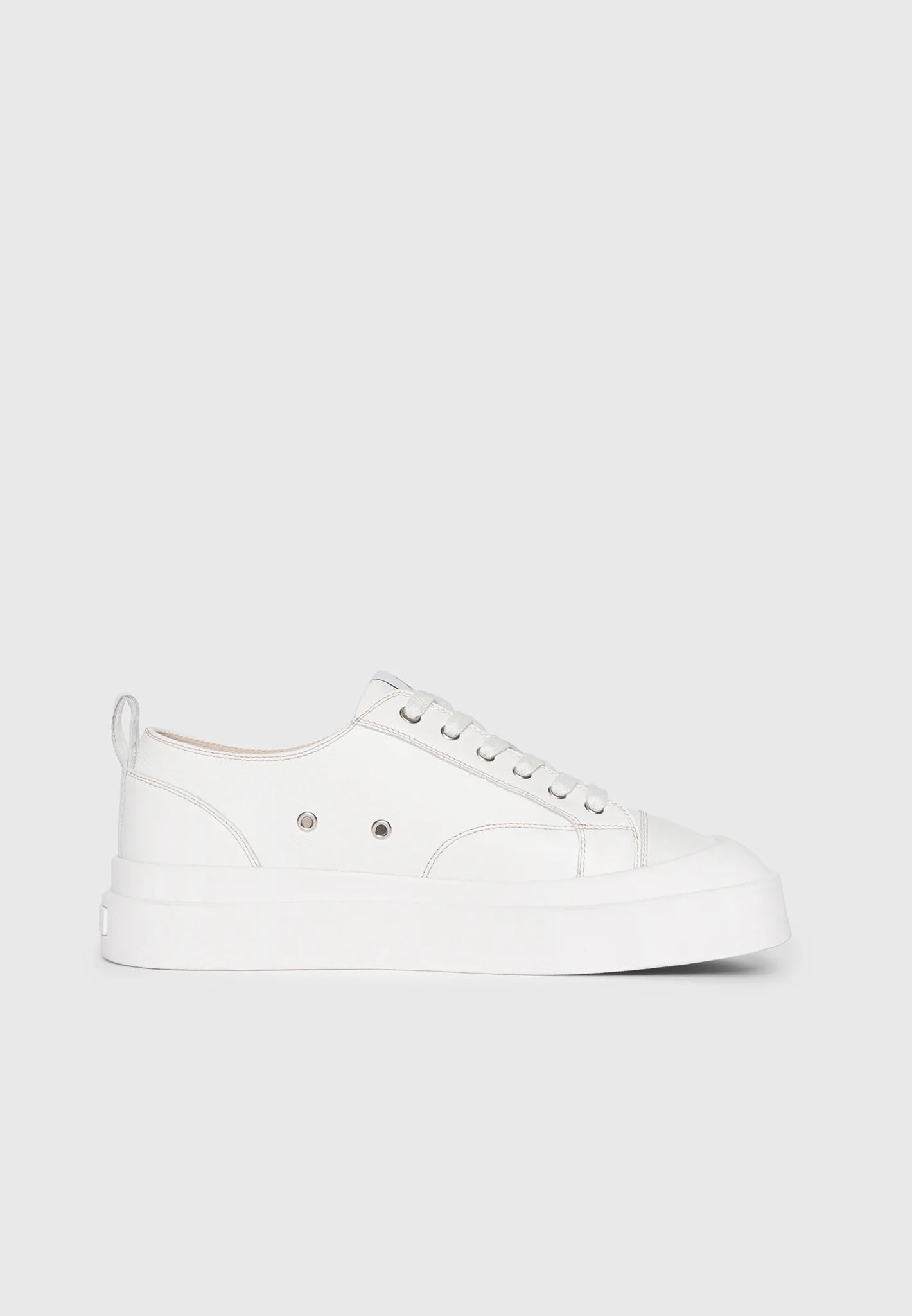 GUZMÁN-Zapatillas de cuero con punto de contraste ™