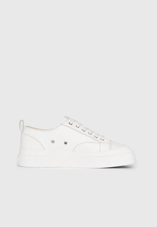GUZMÁN-Zapatillas de cuero con punto de contraste ™