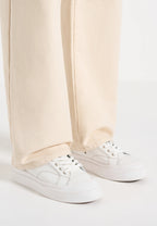 GUZMÁN-Zapatillas de cuero con punto de contraste ™
