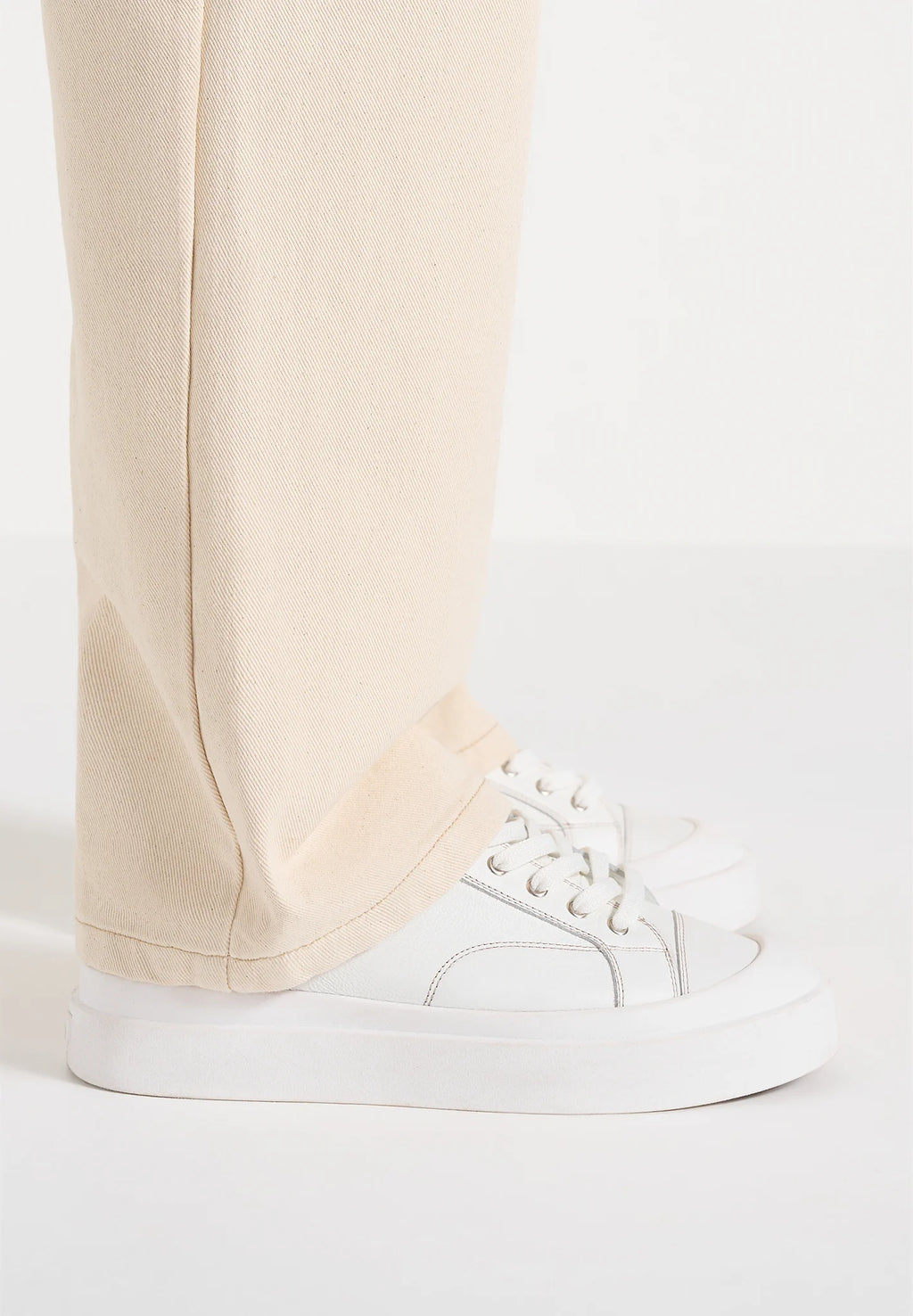 GUZMÁN-Zapatillas de cuero con punto de contraste ™