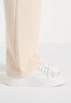 GUZMÁN-Zapatillas de cuero con punto de contraste ™