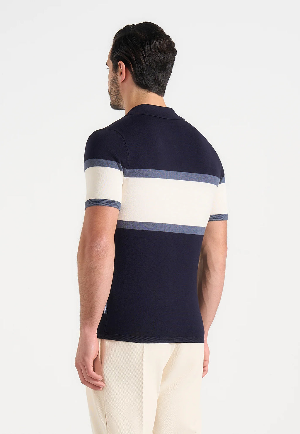 FEDE-Polo de Punto Premium con Franja en Contraste