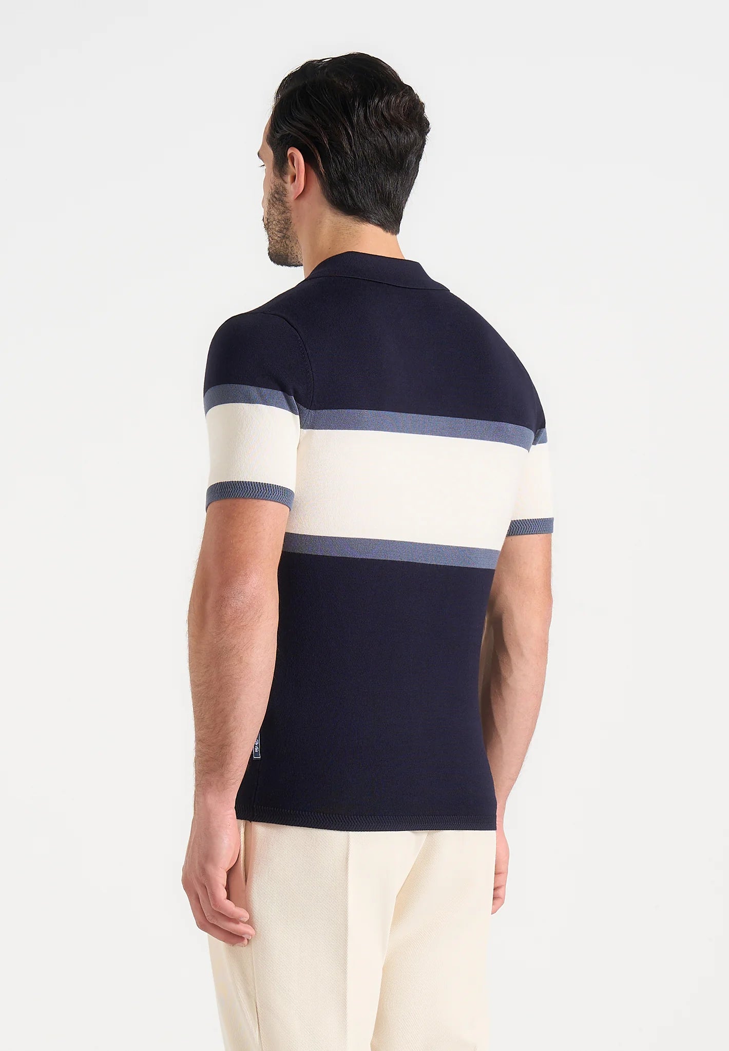 FEDE-Polo de Punto Premium con Franja en Contraste