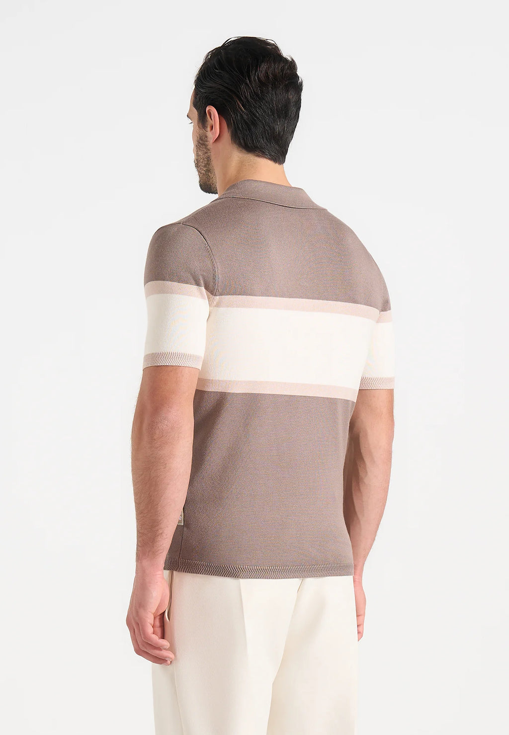FEDE-Polo de Punto Premium con Franja en Contraste
