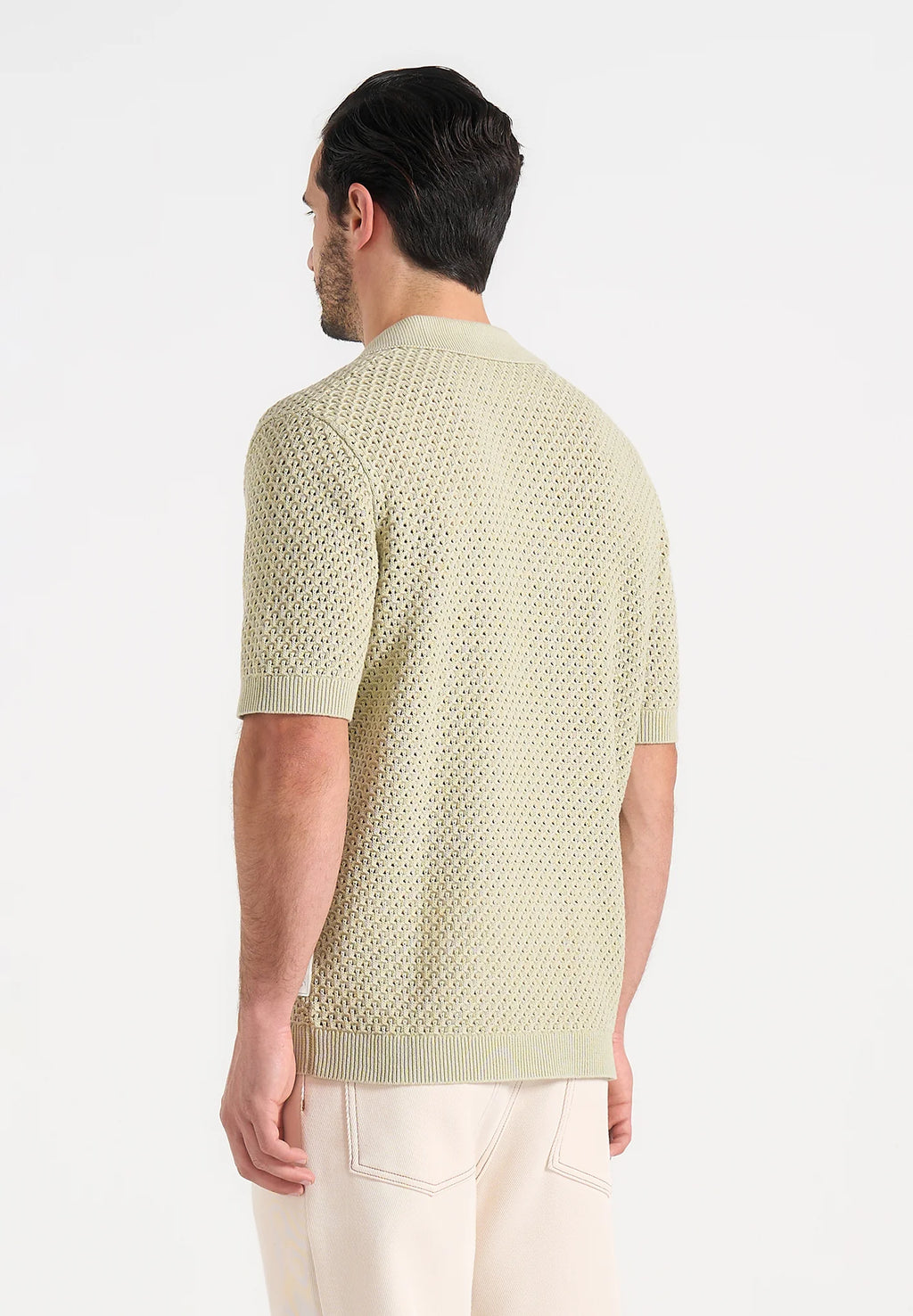IZÁN-Polo Premium de Punto Calado con Cuello Resort