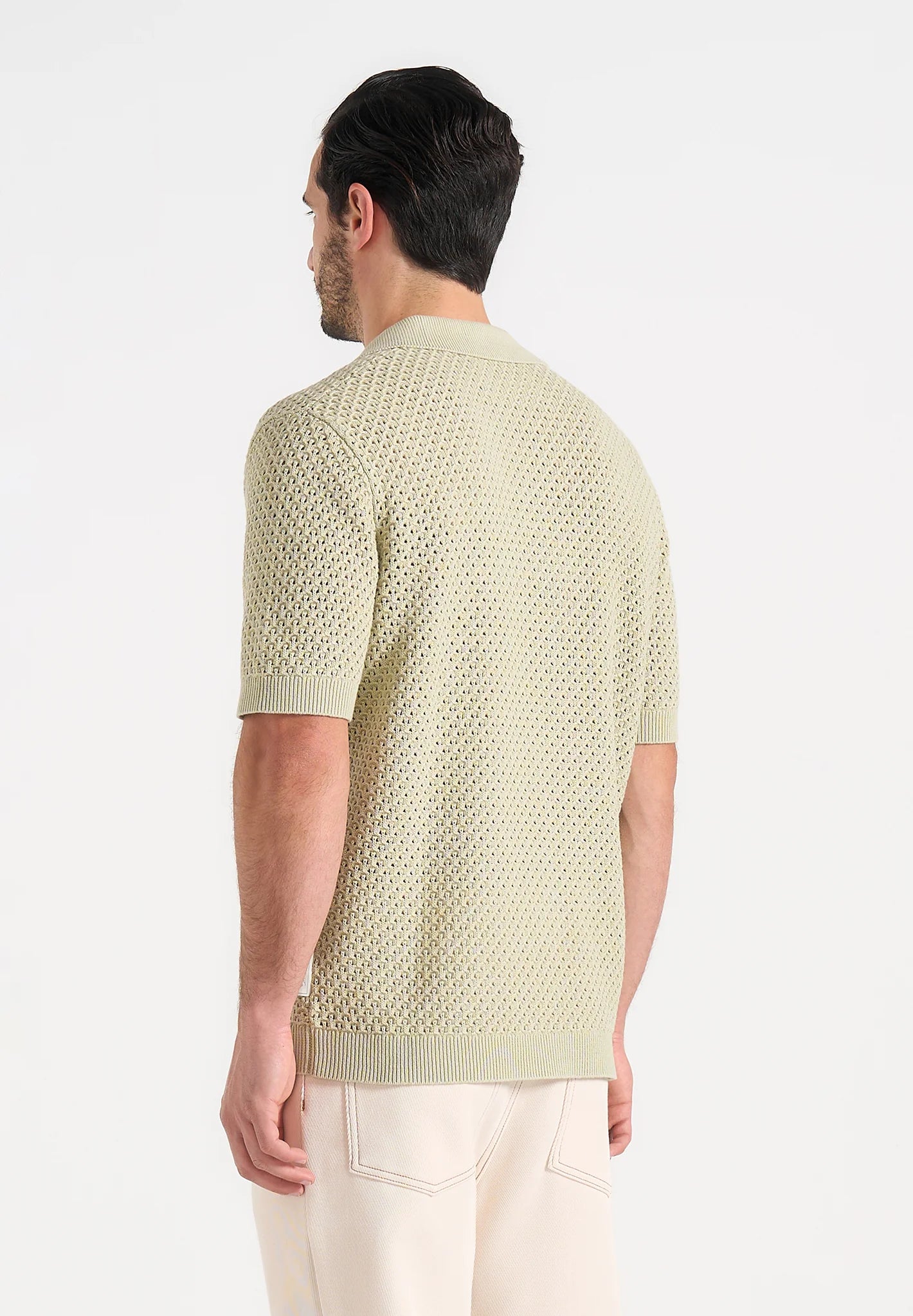 IZÁN-Polo Premium de Punto Calado con Cuello Resort