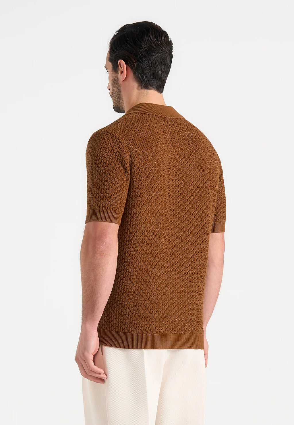IZÁN-Polo Premium de Punto Calado con Cuello Resort