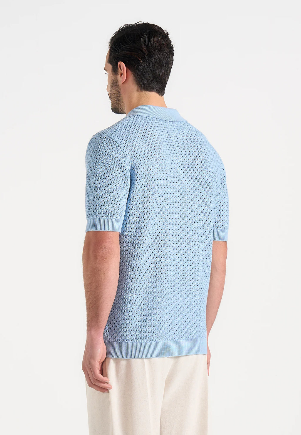 IZÁN-Polo Premium de Punto Calado con Cuello Resort