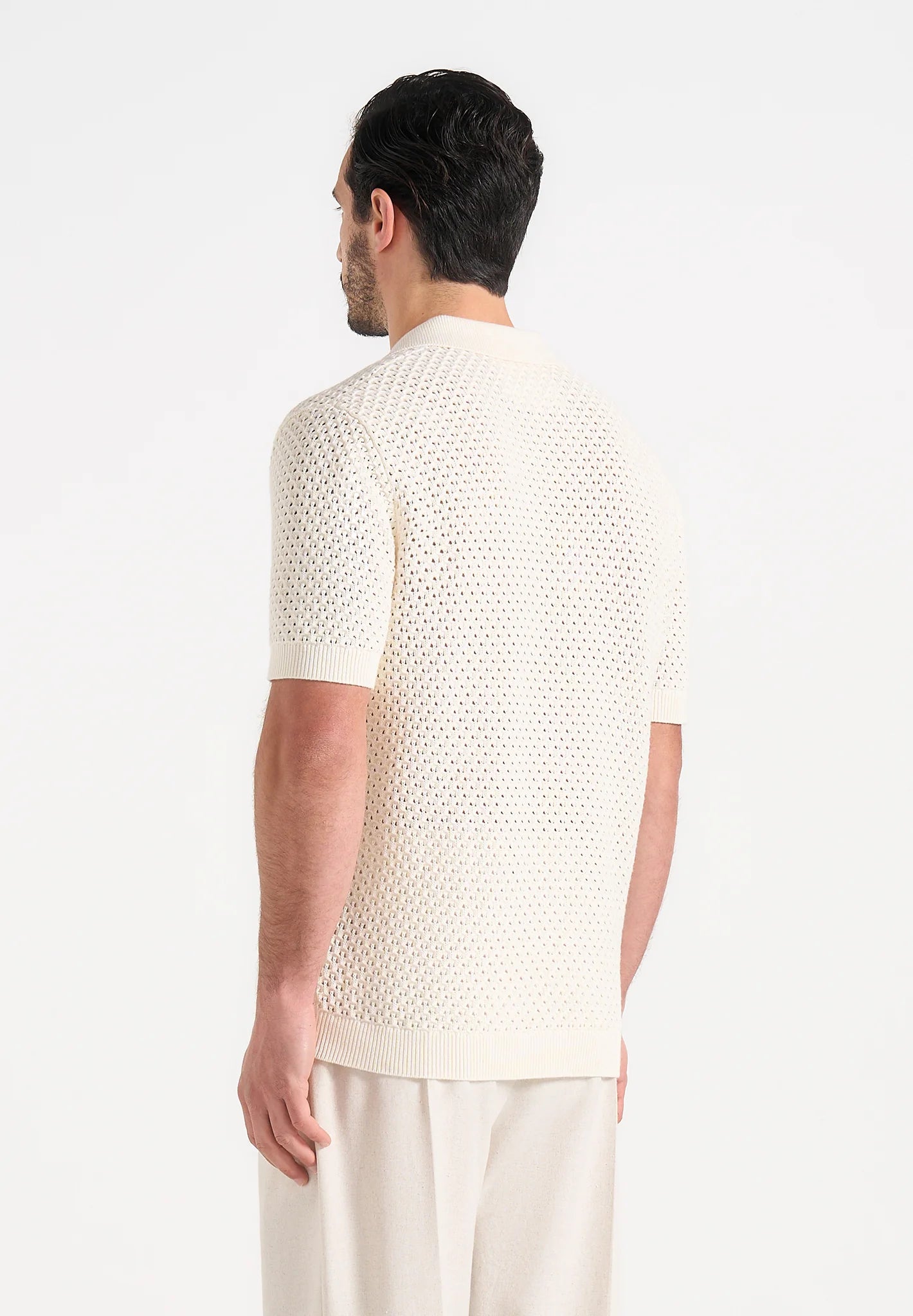 IZÁN-Polo Premium de Punto Calado con Cuello Resort