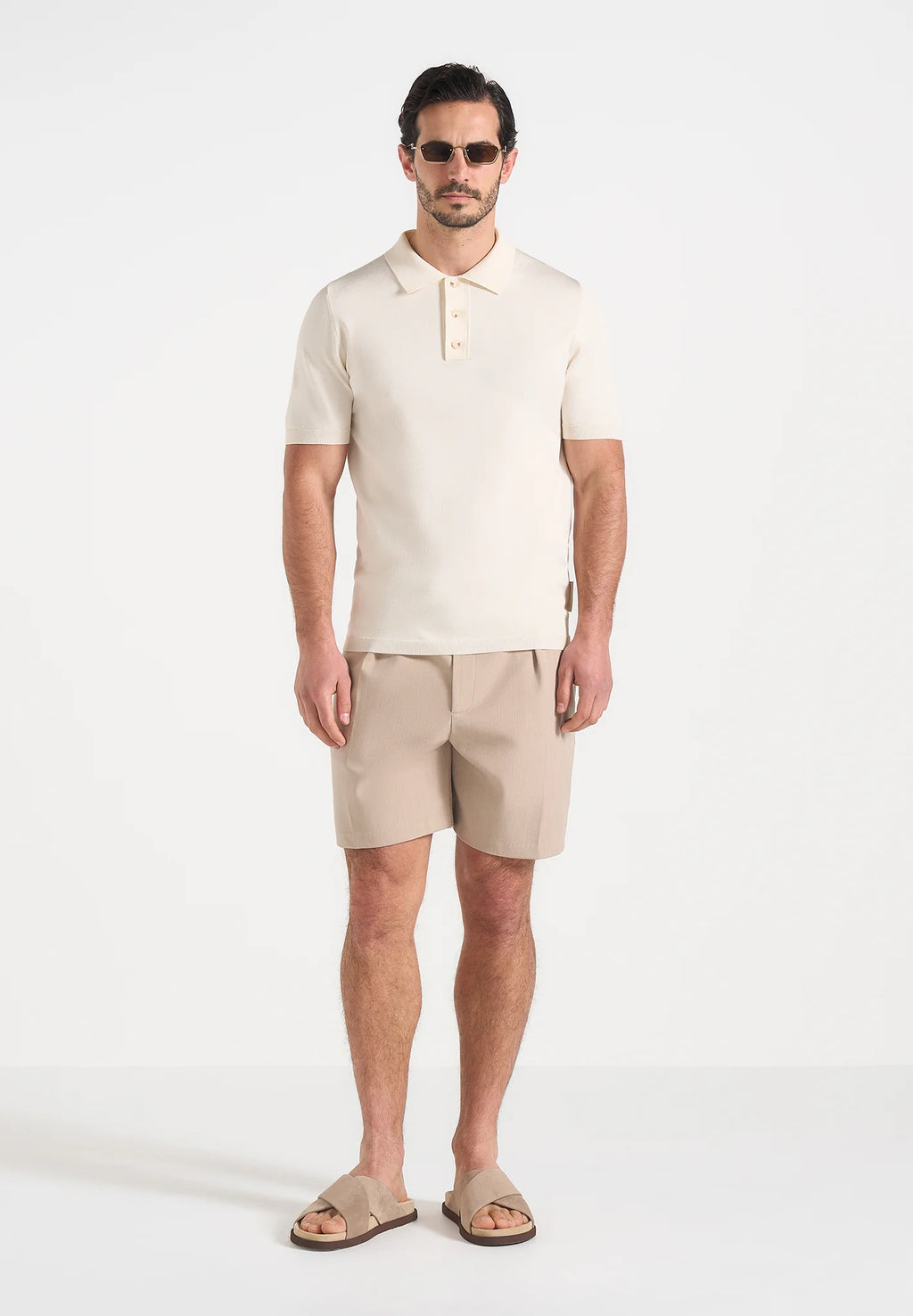 MIGUEL-Bermuda Tailored Premium con Pinzas y Ajustadores Laterales