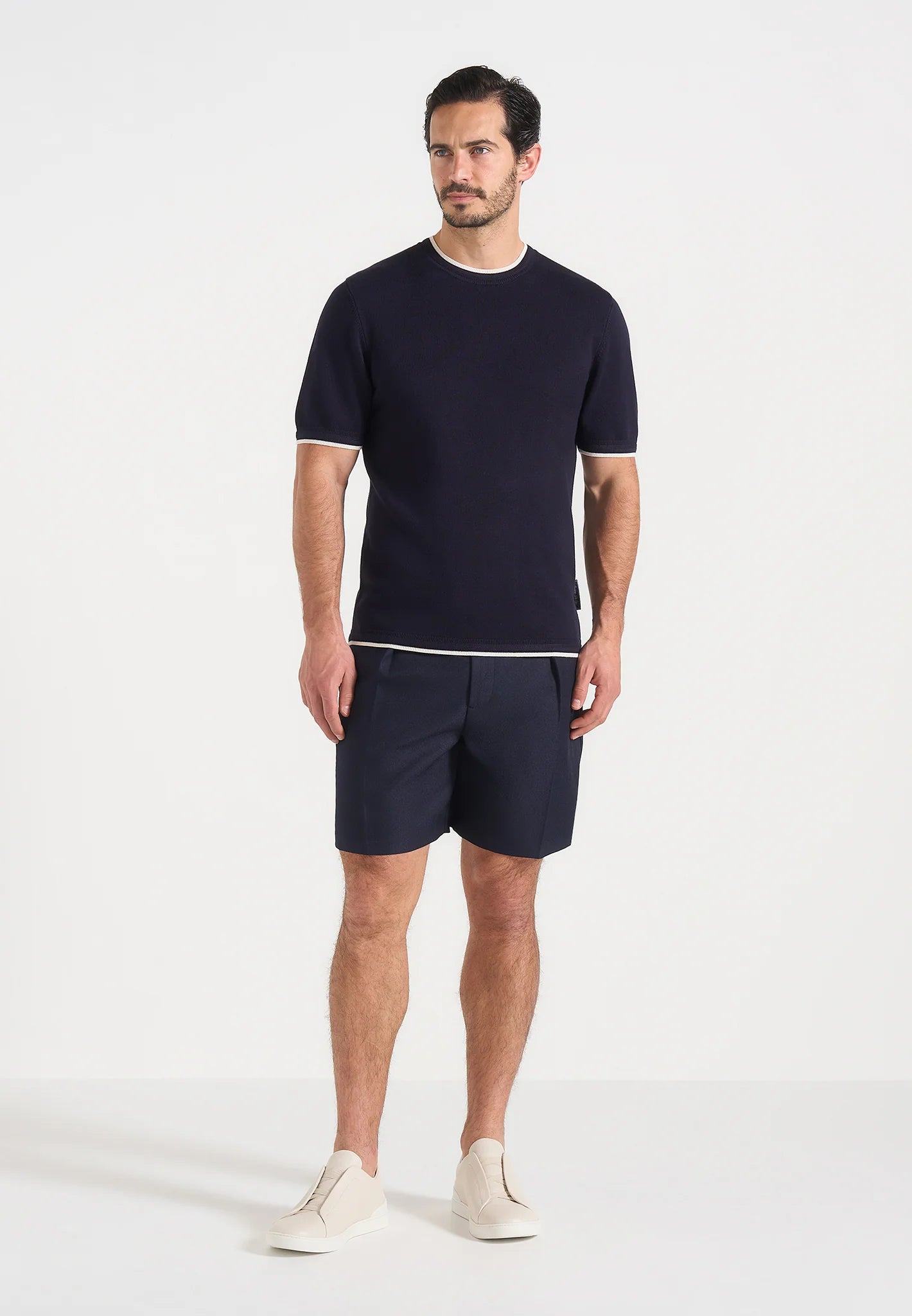MIGUEL-Bermuda Tailored Premium con Pinzas y Ajustadores Laterales