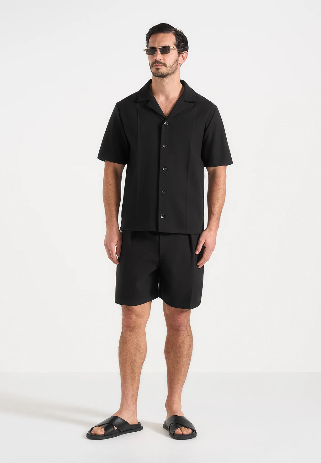 FELIX-Camisa Premium de Corte Tailored con Cuello Resort