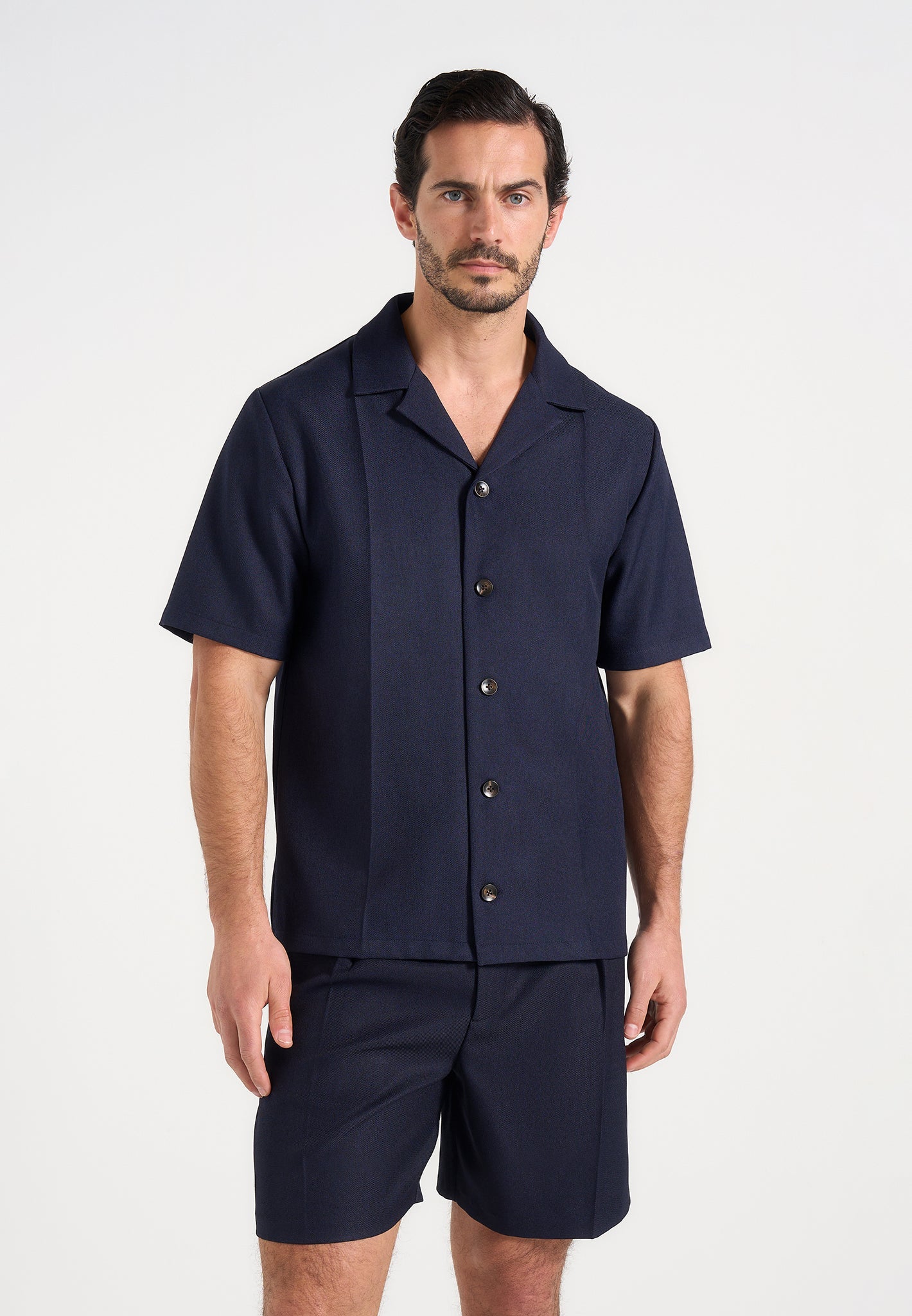 FELIX-Camisa Premium de Corte Tailored con Cuello Resort
